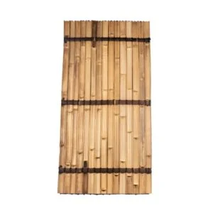 Clôture-en- demi-bambou foncé 90 x 180 cm
